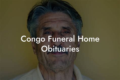 congo funeral home obituaries online